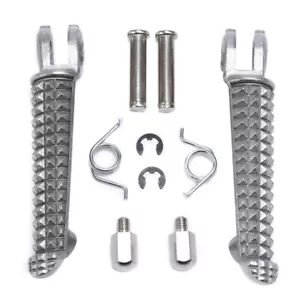 Sliver Long Front Foot Pegs Fit For Yamaha YZFR6 YZF R6 2003-2020 R6S 2003-2009 - Picture 1 of 7