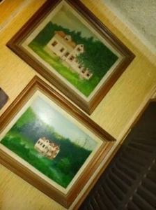Two oil paintings 12" x 16" from 1939 of 1995 Mount Laurel Road Fleetwood... - Picture 1 of 3