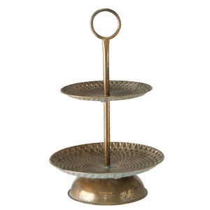 Etagere Cosima 2 livelli metallo 60 cm portaconfetti decorazione ciotola caramelle - Foto 1 di 4
