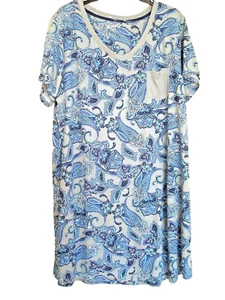 Damas Plus Vestido de Noche Paisley Bolsillo Gris Talla 1X Nuevo - Imagen 1 de 1