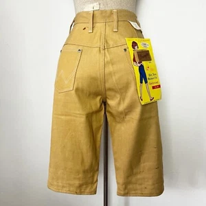 DEADSTOCK 60’s 60s Vintage Wrangler Wranglers Jeans Denim Capri Western Shorts S - Picture 1 of 10