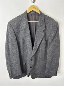 Magee Donegal Irish Tweed Gray Wool Men 46 Blazer Sports Coat - Picture 1 of 8