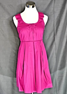 NUEVO CON ETIQUETAS - Martin + Osa - Vestido Púrpura Ajuste y Acampanado Mezcla Algodón - Talla 0 - Imagen 1 de 2