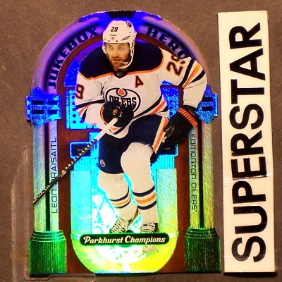 LEON DRAISAITL 2022/23 Parkhurst Champions Juke Box Heroes GOLD #JH-9 Oilers - Image 1 of 4