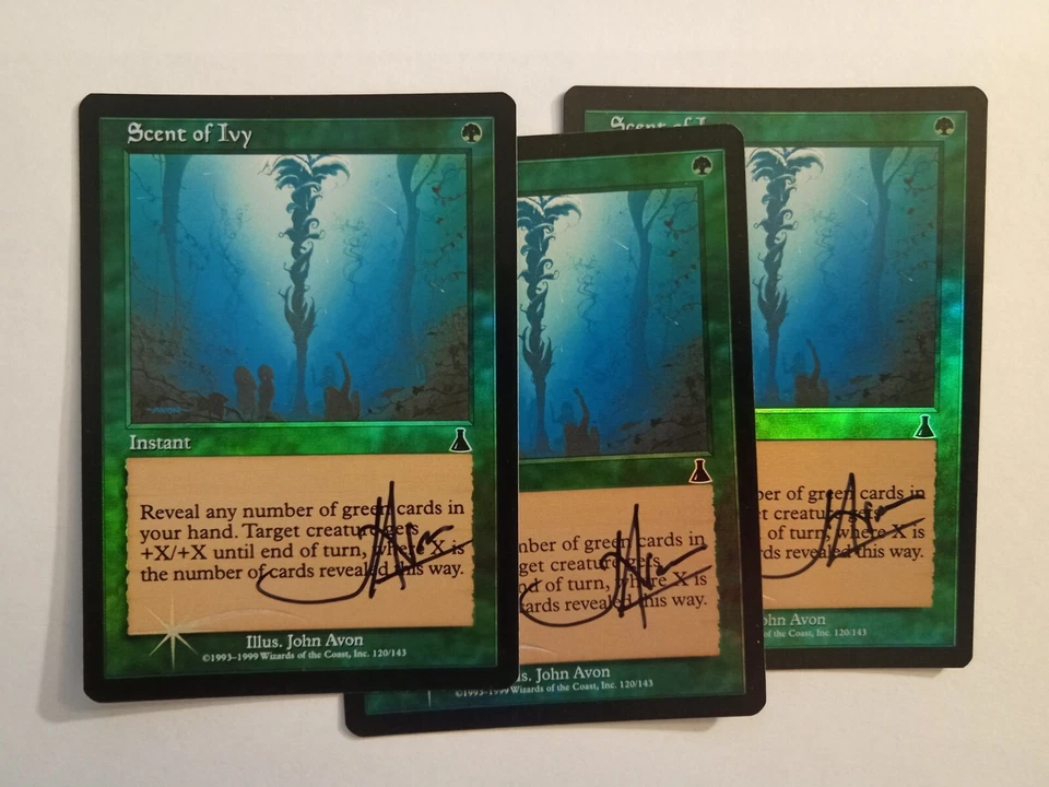 Magic The Gathering - 1x Signed Foil Scent of Ivy (mtg) Urza's Destiny - 3 avail - Image 1 of 1
