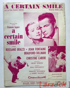 SPARTITO sheet music Partition A CERTAIN SMILE Sammy Fain P F Webster - Picture 1 of 1