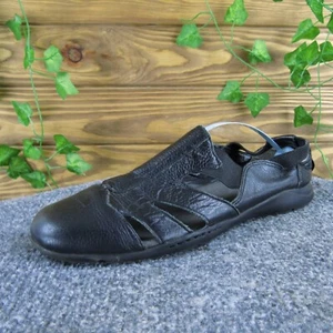 Sandalia Aerosoles Volumen Cuero Recortado Cómoda Zapatos Negro Pescador Talla 8.5 - Imagen 1 de 7