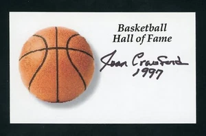 Joan Crawford Basketball Hall of Fame Spieler signiert 3x5 Karteikarte E27003 - Bild 1 von 1