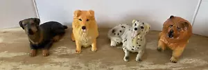 Vintage soft rubber dog figurines New-Ray Novelty Co 1988 dalmation chow ++ - Picture 1 of 14
