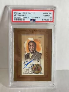 2023 Topps Allen & Ginter Kevin Hart Signed Auto Card MINI FRAMED PSA 10 - Picture 1 of 1