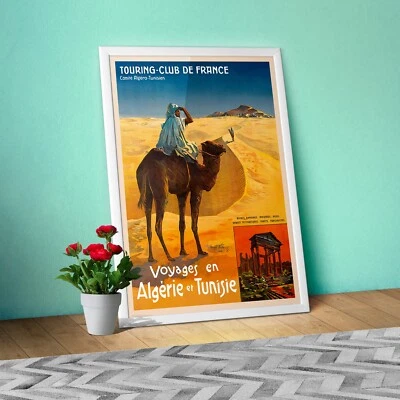 Algeria, Tunisia 1910 — retro travel poster, vintage travel art print - Image 1 of 4