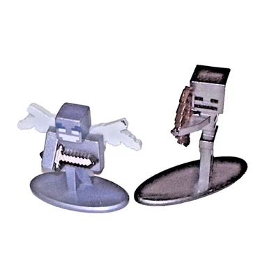 Lote 2 Nano Jada Mojang Minecraft MetalFigs Dungeon Vex And Wither Skeleton Foto 1 de 4