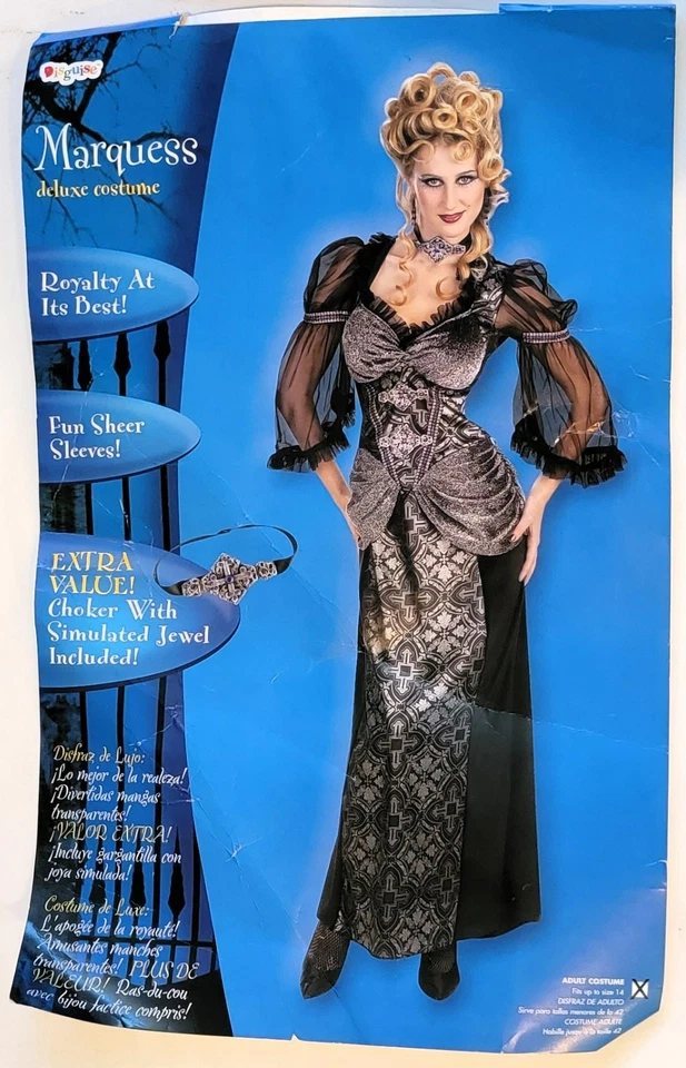 Sexy Disfraz de Halloween Reina Real Malvada Nuevo hasta Talla 14 Gargantilla Gótica Foto 1 de 4