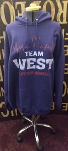 'Team West Lifetime Member' Size 2XL Purple Hoodie - Picture 1 of 3
