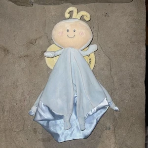 Gund Personalibees Blue Pastel Lovey Blanket Satin Bottom 2006 Item# 75966  - Picture 1 of 7