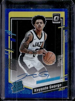 2023-24 Donruss Optic Keyonte George Rated Rookie Blue RC Auto #35/49 Jazz - Image 1 of 2
