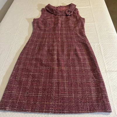 Donna Ricco Pink Barbie Size 12 Sleeveless Lined Business Trad Wife Office - Image 1 of 4