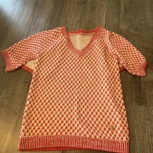 Chanel Vneck Short Sleeve Silk Knit Cape In Back Sweater See Measurements EUC - Picture 1 of 7