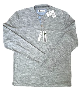Tallwoods Gray Crew Neck Stretch Quick Dry Long Sleeve PO Top~Men's S~NWT $55 - Picture 1 of 6