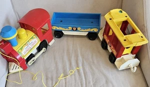 Vintage (1973) Fischer Price Little People Zirkus Zug Modell #991 + 2 Personen - Bild 1 von 10