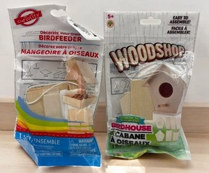 Woodshop Birdhouse & Curiosity Birdfeeder DIY Kits Wood Crafts Kids 5+ - Picture 1 of 7