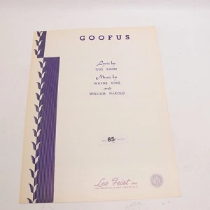Kahn/King/Harold Goofus Klavierstimme Noten 1958 Leo Feist - Bild 1 von 4