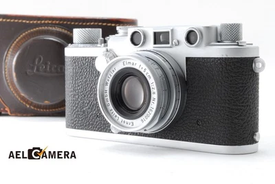 【EXC+5 w/CASE】 Leica IIIf rangefinder Camera w/ Elmar 5cm f/2.8 Lens From JAPAN - Image 1 of 4