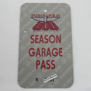 1992 Indianapolis 500 Season Garage Pass Ticket Credential IndyCar Indy500 - Picture 1 of 6