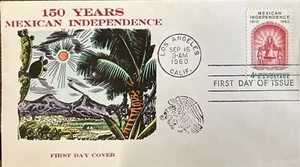 Übersee Versandtasche 1157 150 mexikanische Unabhängigkeit Briefmarke in Farben mexikanische Flagge  - Bild 1 von 2