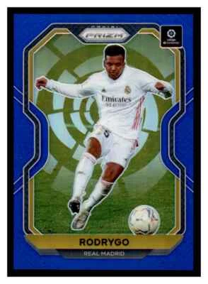 2020-21 Panini Prizm La Liga Blue #2 Rodrygo Real Madrid #14/49 (ref 138591) - Image 1 of 2