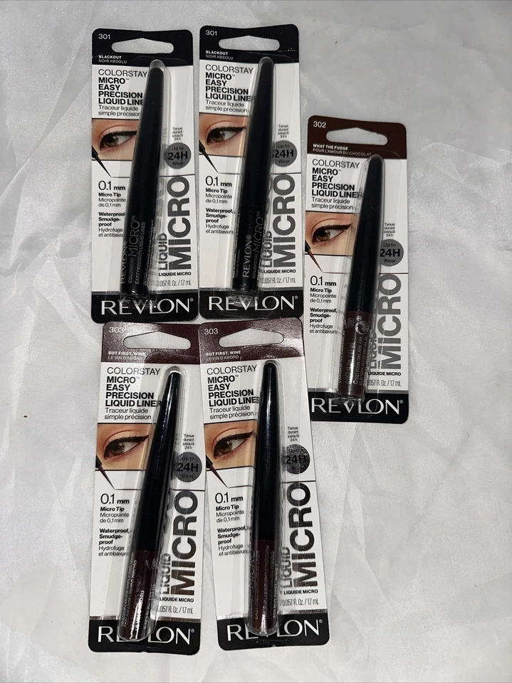 (5) REVLON ColorStay Micro Easy Precision Liquid Liner , (2) 301, 302 & (2) 303 - Image 1 of 1