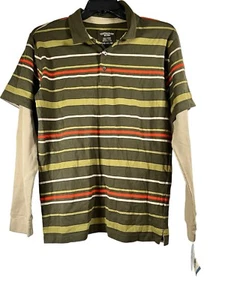 Canyon River Blues Boys Long Sleeve Striped Polo Shirt Sz XL 18/20 - Picture 1 of 11