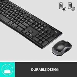 Logitech MK270 Full-size Wireless 2.4G Membrane Keyboard and Mouse Bundle PC/MAC - Picture 1 of 12