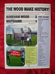 Boreham Wood 2 Whitehawk 1 - Boreham Wood promoted - 2015 - souvenir print - Picture 1 of 1