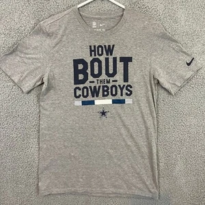 Nike Dallas Cowboys Men’s Small How Bout Them Cowboys Grey NFL Tee Shirt Top - Picture 1 of 10