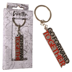 Words of Winston Churchill - Collectable Keyring WWII Gift "Go Forward Together" - Picture 1 of 4