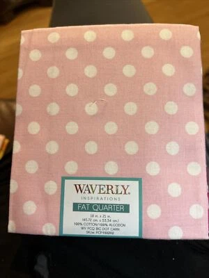 FAT QUARTER Waverly Inspirations 18x21 rosa con puntos blancos  Foto 1 de 2
