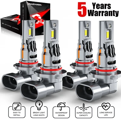 For Cadillac Eldorado 1995 1996 1997 6000K LED Headlights Bulbs Hi/Lo Lights - Image 1 of 4