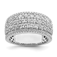 14K White Gold Lab Grown Diamond Wedding Band Ring for Women Size 7