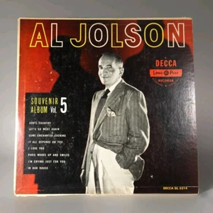 Al Jolson 10in LP Souvenir Album Vol. 5 10" Vinyl Record Decca DL 5314 - Picture 1 of 7