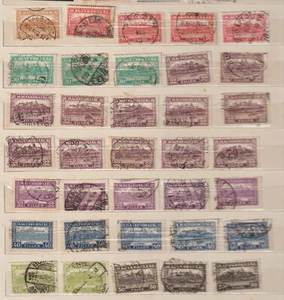 HUNGARY,    1926-1931  CASTLE ON THE DANUBE, USED, COMPLETE SETS, 35 STAMPS - Picture 1 of 1