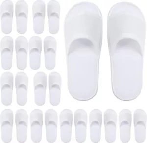 12 Pairs Hotel Spa Slippers Guest for Shoeless Home Men and Women Travel - Picture 1 of 8