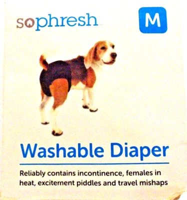 SoPhresh 2 Pañales Lavables para Perros Medianos 15-35 libras Nuevo Artículo Envío Gratis Foto 1 de 4