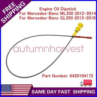 1PCS！Engine Oil Dipstick for Mercedes Benz ML350 GL350 2012-2016 6420104172 - Image 1 of 4