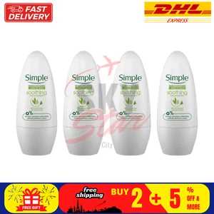 4 X Deodorante Roll-On Semplice Lenitivo Antitraspirante per Pelli Sensibili DHL - Foto 1 di 11