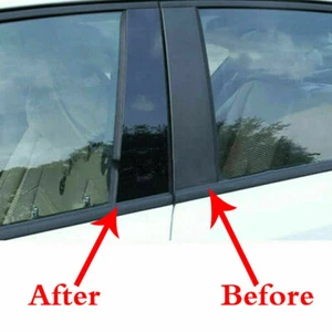 Set of Window Pillar Posts Stickers Trim Cover For Toyota Fortuner 2016-2024 - Picture 1 of 8