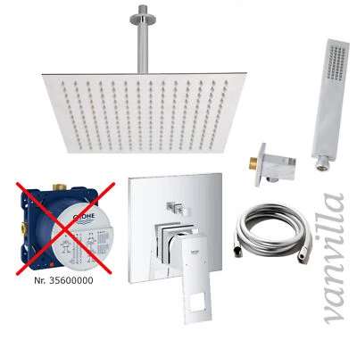 vanvilla Duschset Regendusche mit Duscharmatur Grohe Unterputz G17-ob poliert - Bild 1 von 4