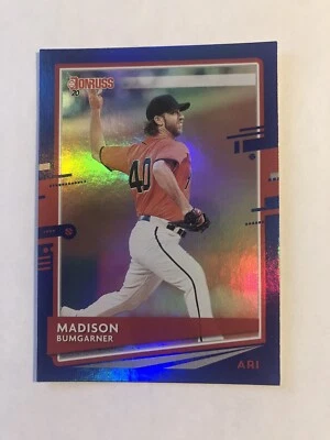 Madison Bumgarner 2020 Panini Donruss Holo Blue #117 Arizona Diamondbacks - Image 1 of 2