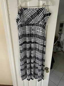 Calvin Klein Size 1x Skirt Womens White And Black Maxi  - Picture 1 of 8