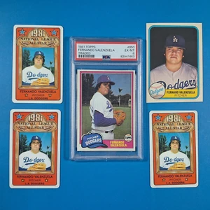 1981 Topps Traded Fernando Valenzuela Rookie Card PSA 6 & Plus 4 Other RC Cards - Bild 1 von 10